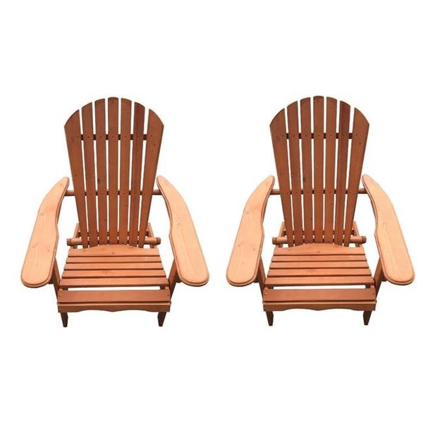 W Unlimited W Unlimited SW1912WNSET2 Oceanic Adirondack Chair; Walnut - Set of 2 SW1912WNSET2